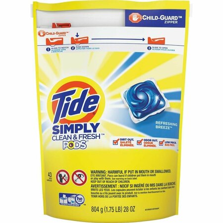 TIDE Simply Clean & Fresh 28 Oz. 43 Load High Efficiency Pod Laundry Detergent 3700075230